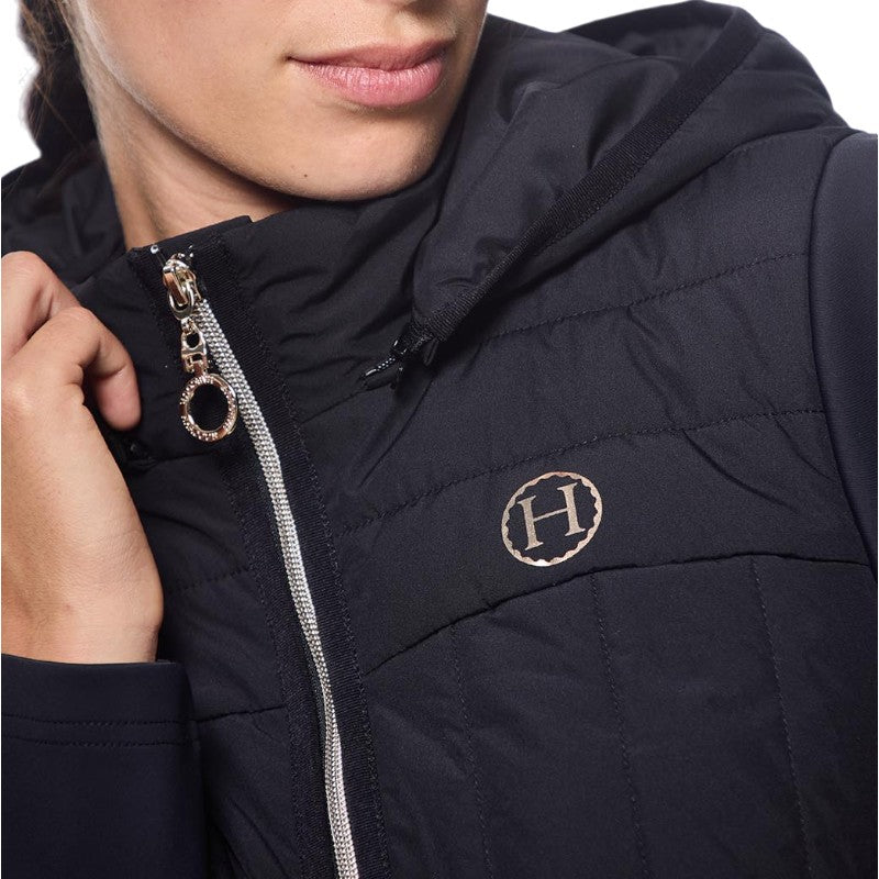 Harcour - Women's dual-fabric long sleeve jacket Hadar black | - Ohlala