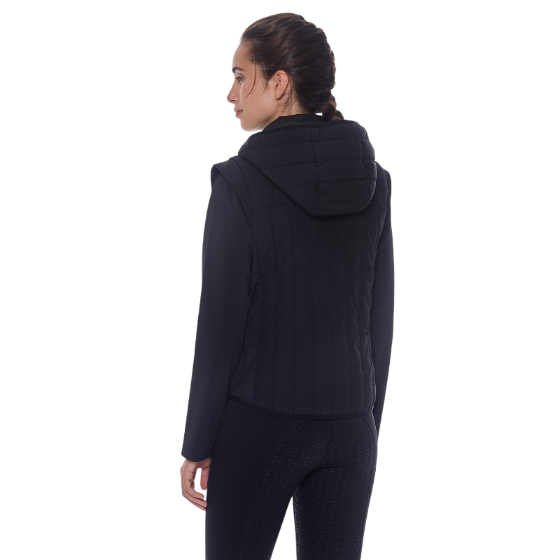 Harcour - Women's dual-fabric long sleeve jacket Hadar black | - Ohlala