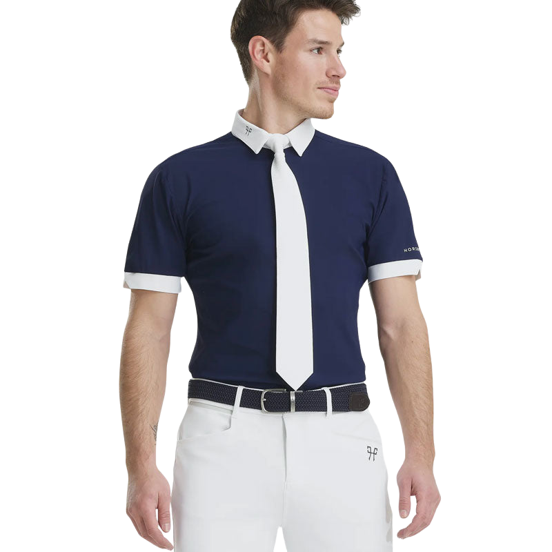 Horse Pilot - Camisa de manga corta hombre Aerolight marino | - Ohlala