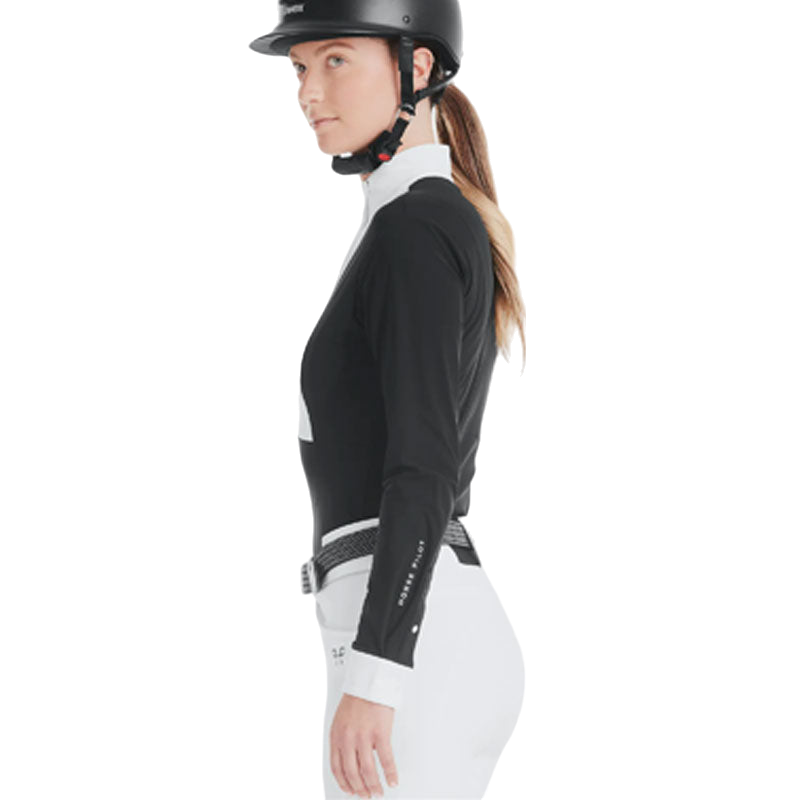 Horse Pilot - Damen Langarmhemd Monica schwarz | - Ohlala