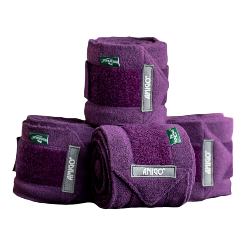 Horseware - Amigo Fleece winterberry polo wraps (x4) | - Ohlala