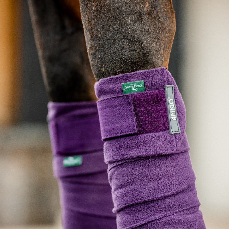 Horseware - Amigo Fleece winterberry polo wraps (x4) | - Ohlala
