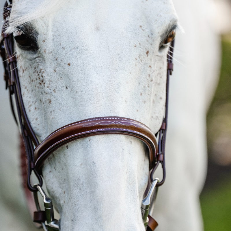 Horseware - Cavezza Cavesson Hunter Pony con redini dark tan | - Ohlala