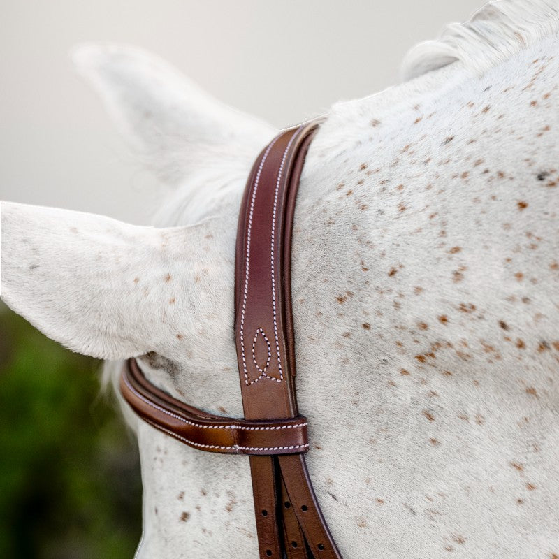 Horseware - Cavezza Cavesson Hunter Pony con redini dark tan | - Ohlala