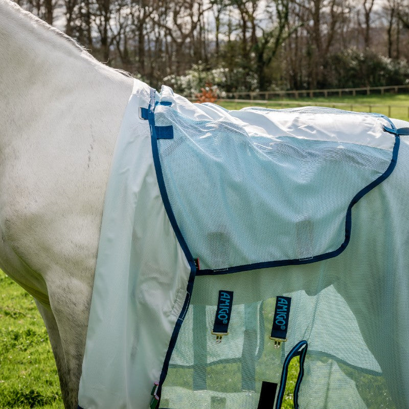 Horseware - Fliegendecke Amigo Bug Buster azurblau/ marine/ elektrischblau | - Ohlala