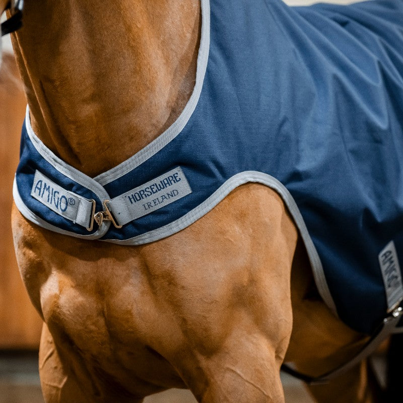 Horseware - Manta de paseo Amigo Ripstop Walker marino/titanium grey 100g | - Ohlala