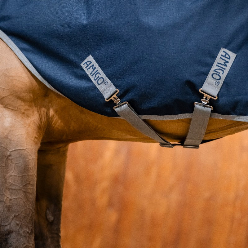 Horseware - Manta de paseo Amigo Ripstop Walker marino/titanium grey 100g | - Ohlala