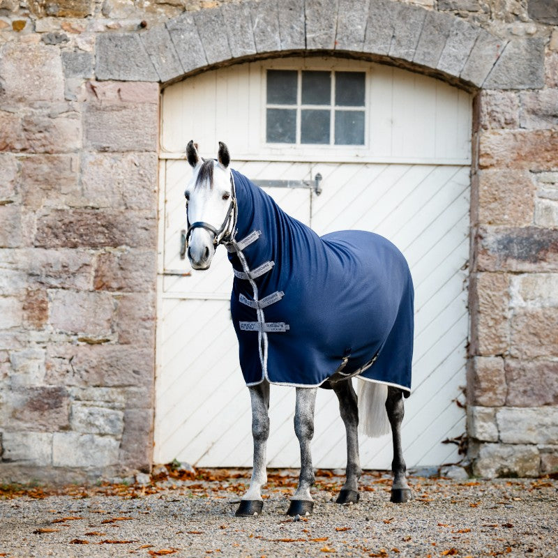 Horseware - Amigo Jersey Integrated Drying Sheet navy/ titanium grey/ silver | - Ohlala