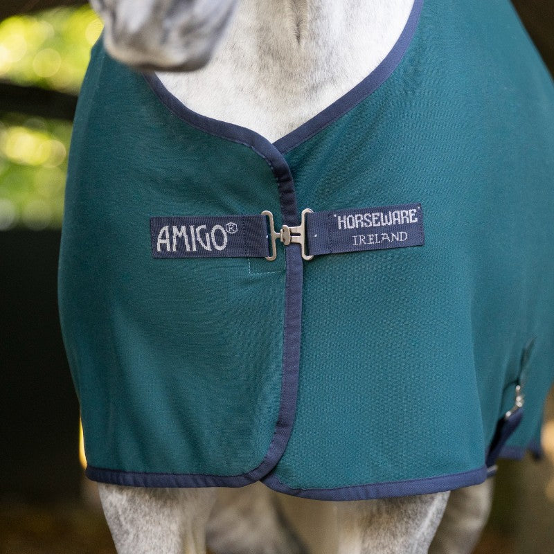Horseware - Oddychająca derka Amigo Jersey dynasty green/ granatowy/ srebrny | - Ohlala