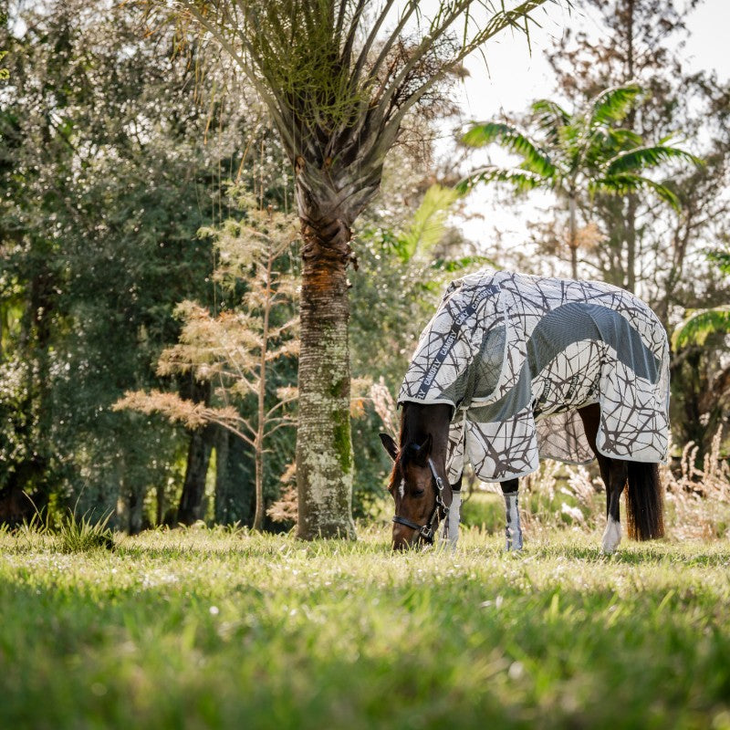 Horseware - Couverture anti-mouches Amigo CamoFly Plus print/ gris | - Ohlala