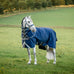 Horseware - Derka zewnętrzna Amigo FieldSafe Plus Turnout granatowy/ titanium grey/ srebrny 100g | - Ohlala