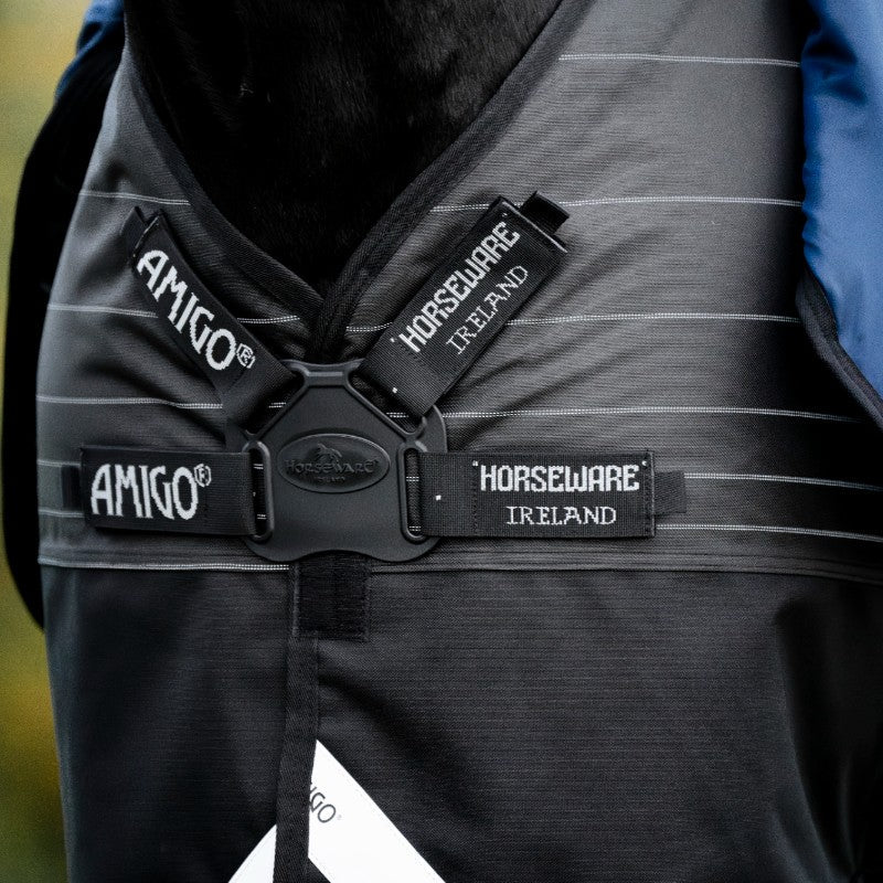 Horseware - Coperta da esterno Amigo FieldSafe Reflectech Plus Turnout nera 0g | - Ohlala