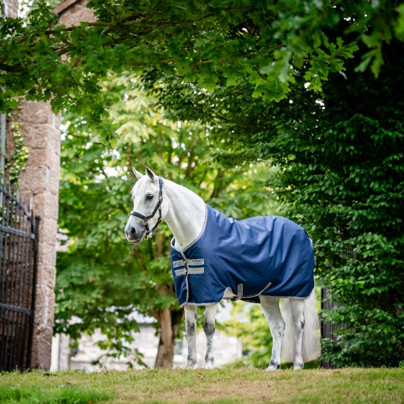 Horseware - Couverture d'extérieur Amigo Ripstop 900 Original doublure polaire marine/ titanium grey 50g | - Ohlala
