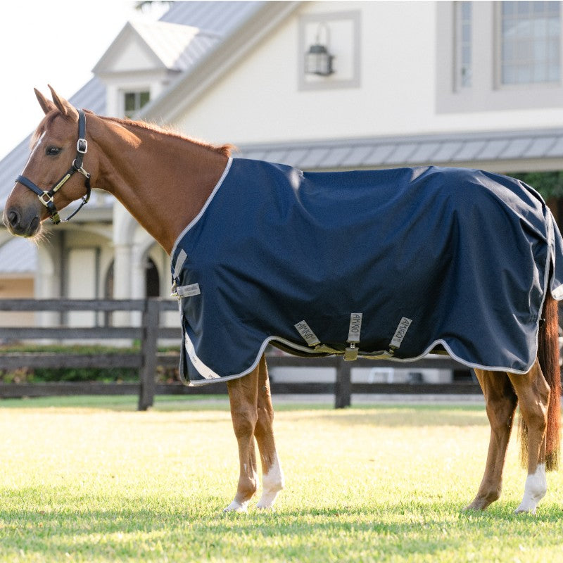 Horseware - Amigo Turnout buitendeken marine/ titanium grey/ zilver 0g | - Ohlala