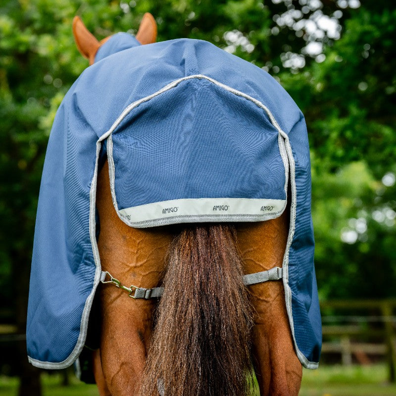 Horseware - Manta de exterior Amigo Turnout marino/ titanium grey/ plata 50g | - Ohlala