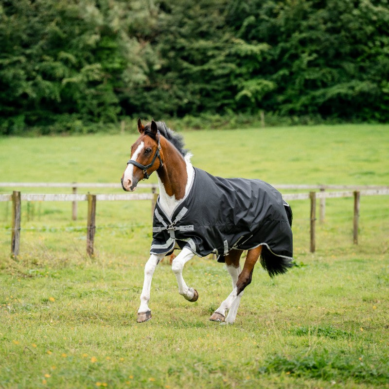 Horseware - Amigo Turnout Outdoor Rug black/ titanium grey/ silver 250g | - Ohlala