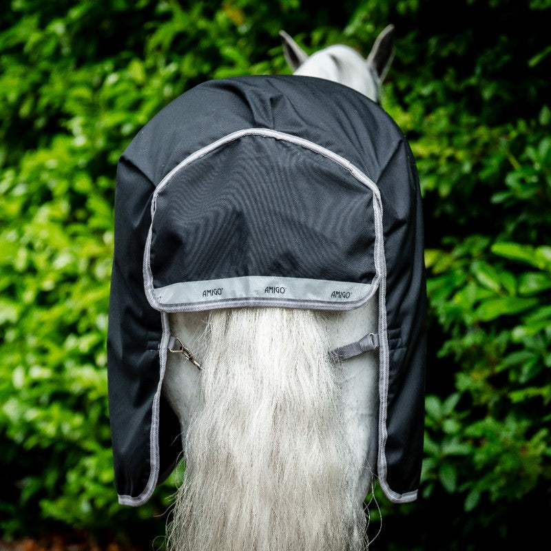 Horseware - Amigo Turnout buitendeken zwart/ titanium grey/ zilver 0g | - Ohlala
