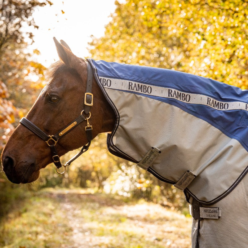 Horseware - Rambo Autumn Series buitendeken marine/grijs 0g | - Ohlala