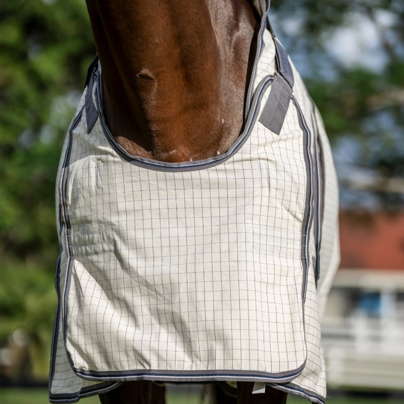 Horseware - Derka outdoorowa Rambo Optimo Supreme Summer marine check/ thunderstorm grey/ argent 0g | - Ohlala