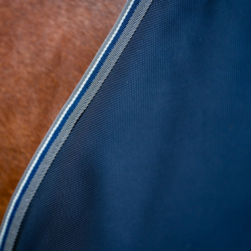 Horseware - Rambo Supreme Turnout Plus Outdoor Blanket navy/ thunderstorm grey/ silver 450g | - Ohlala