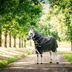 Horseware - Rambo Supreme Turnout Plus Outdoor Blanket black/ thunderstorm grey/ silver 450g | - Ohlala