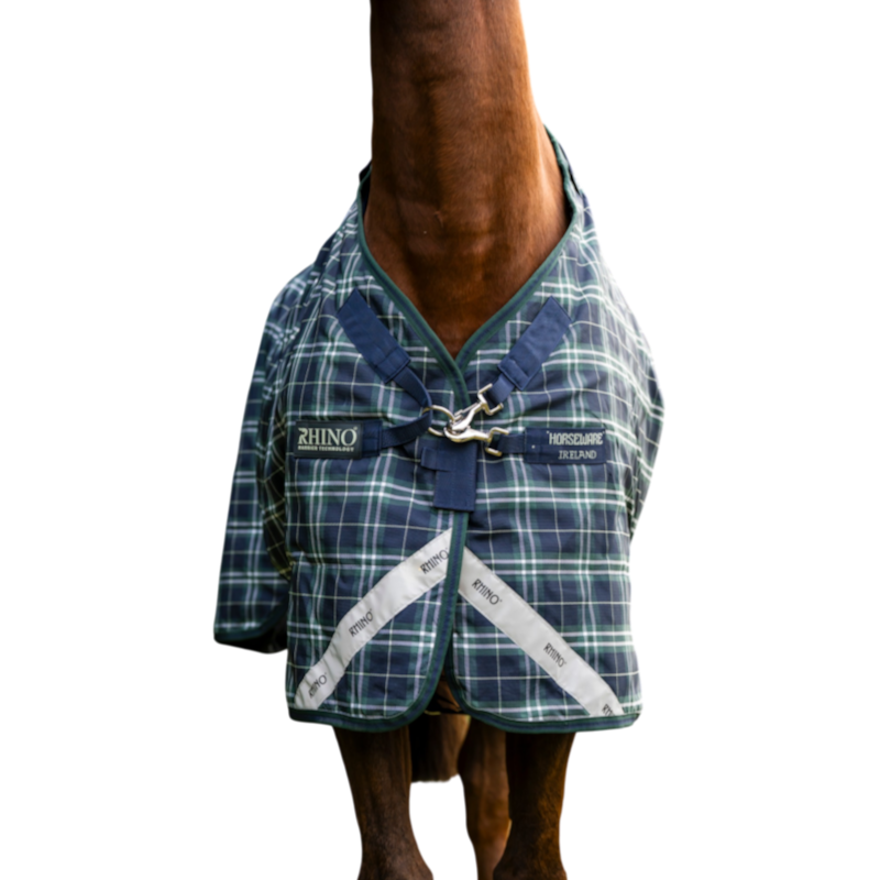 Horseware - Rhino Plus Turnout Rug Hunter Check/ Green/ Navy 0g