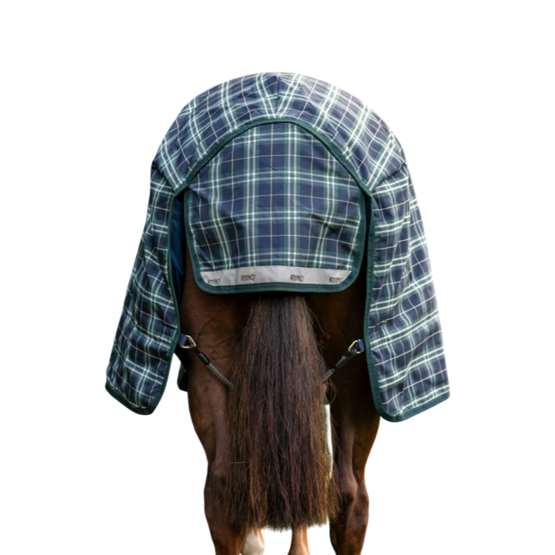 Horseware - Rhino Plus Turnout Rug Hunter Check/ Green/ Navy 0g