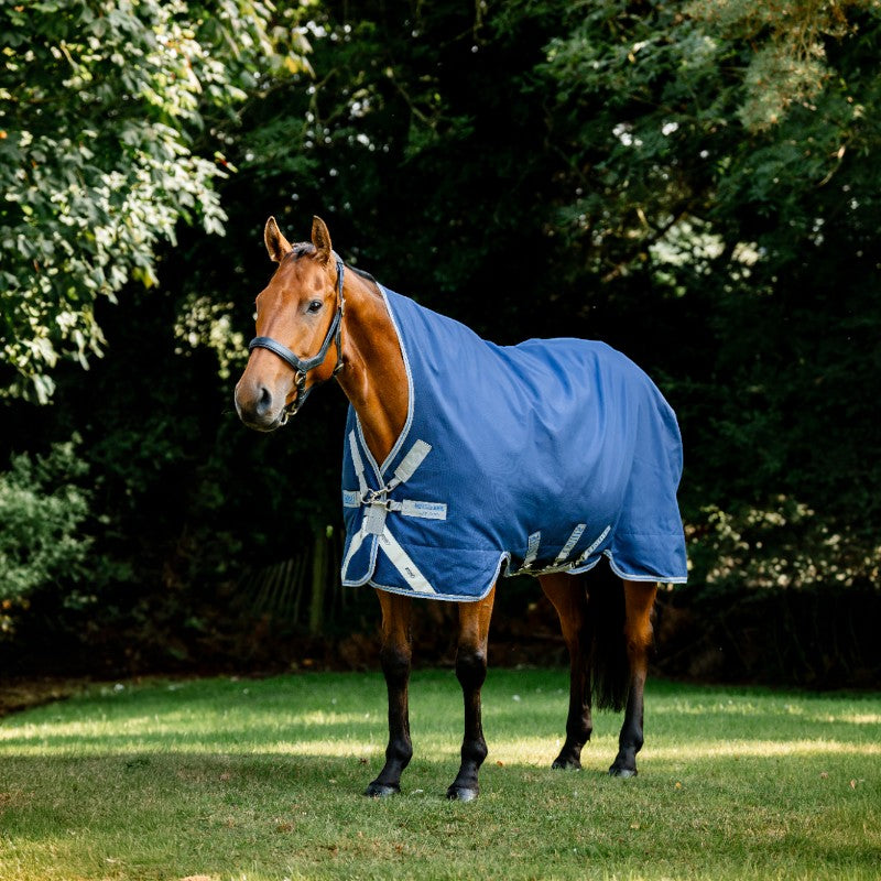Horseware - Rhino Wug Turnout Rug navy/ titanium grey/ classic blue 450g | - Ohlala
