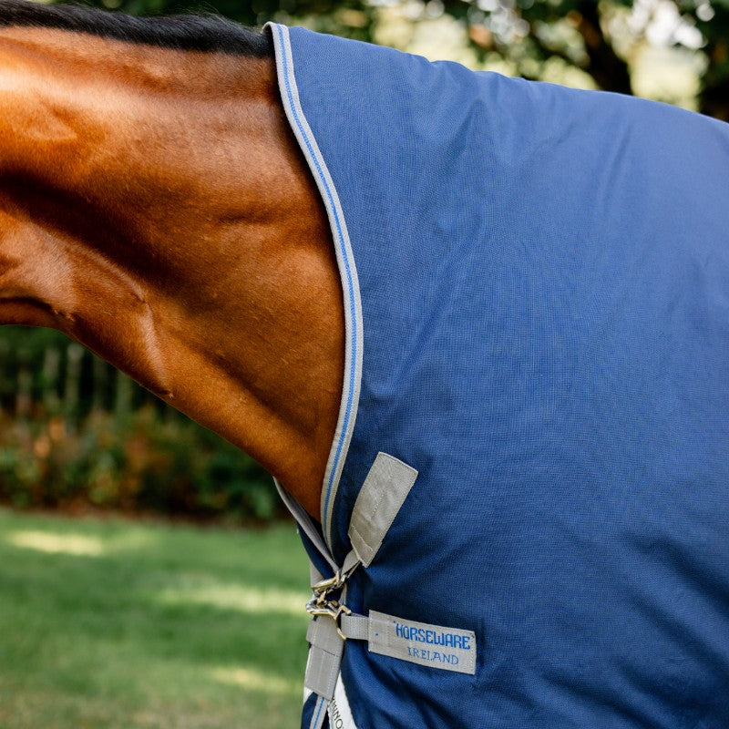 Horseware - Rhino Wug Turnout Rug navy/ titanium grey/ classic blue 450g | - Ohlala