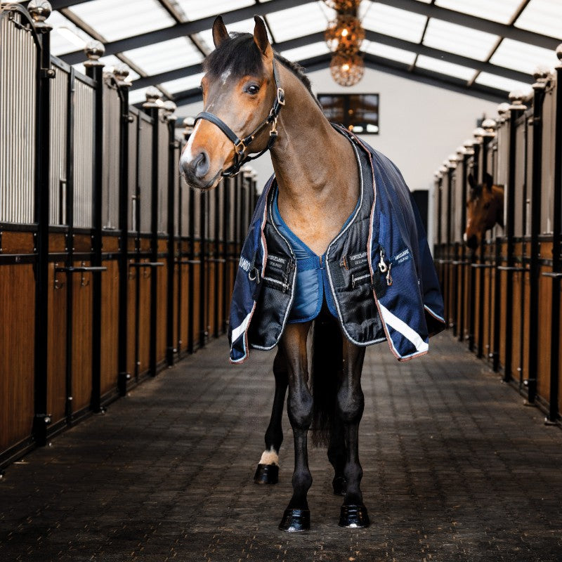 Horseware - Couverture de box Easy-Layer Stable noir et silver 100g | - Ohlala