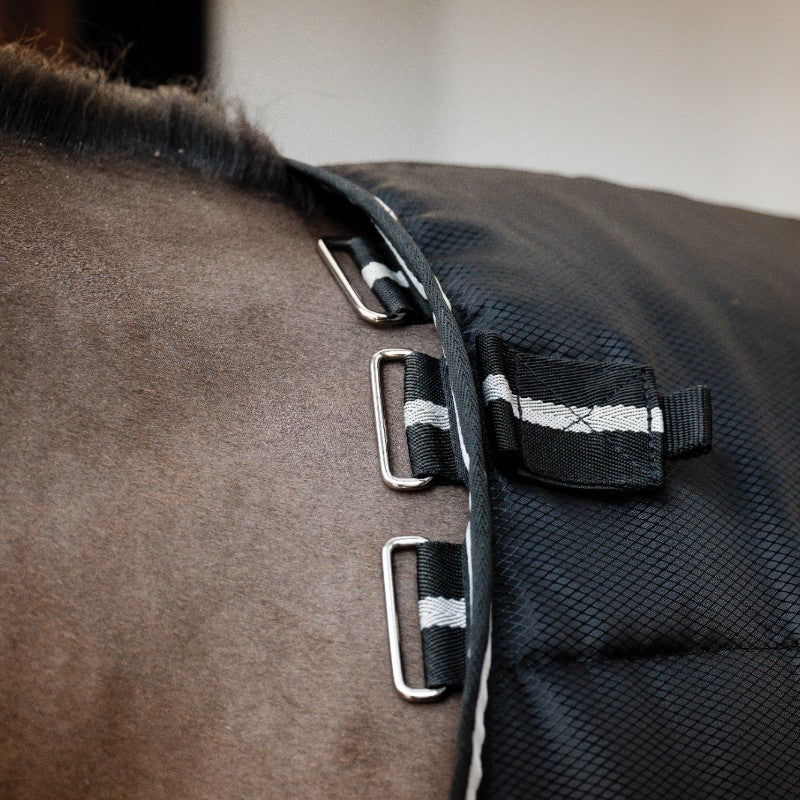 Horseware - Couverture de box Easy-Layer Stable noir et silver 100g | - Ohlala