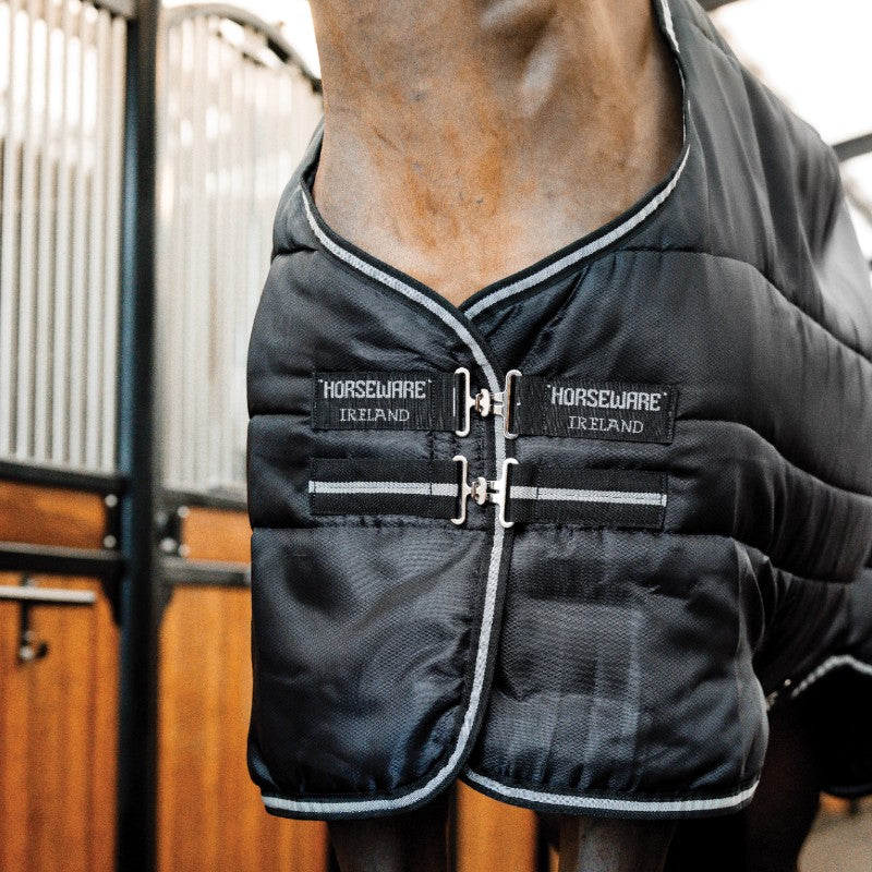 Horseware - Couverture de box Easy-Layer Stable noir et silver 100g | - Ohlala
