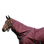 Horseware - Cobre-pescoço para manta de exterior Amigo 1200D Turnout bordeaux/marinho/cinzento titanium 150 g