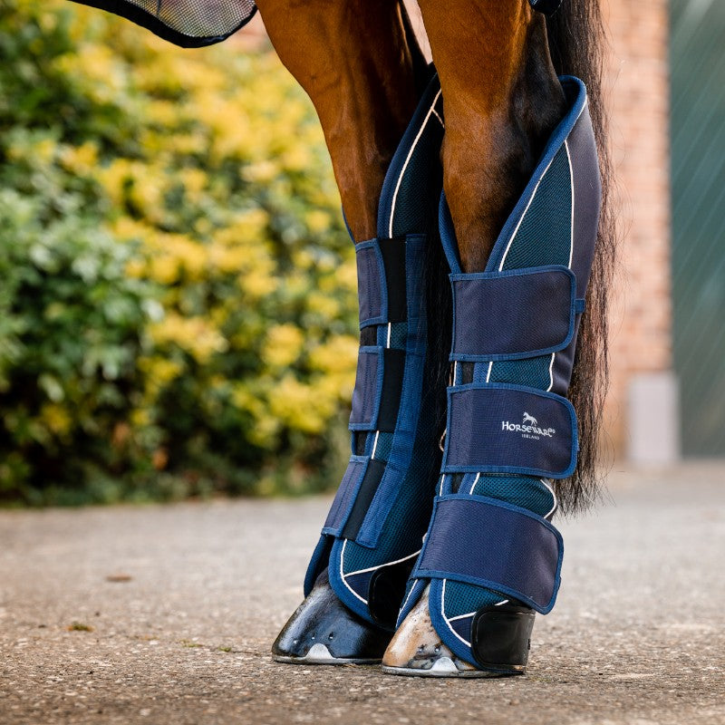 Horseware - Gambali da trasporto Signature blu marino (x4) | - Ohlala