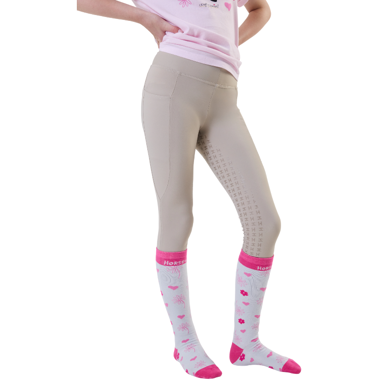 Horseware - キッズ 乗馬用レギンス Riding Tights ベージュ | - Ohlala