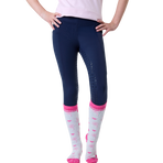 Horseware - Kinder rijlegging Riding Tights marine | - Ohlala
