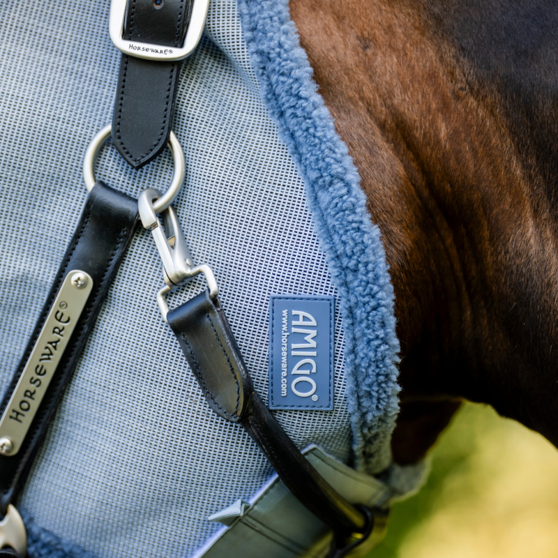 Horseware - Vliegenmasker Amigo Denim/ Zilver