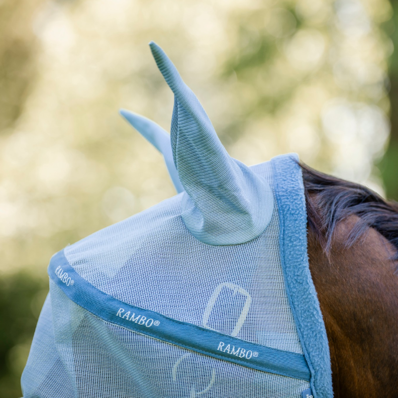 Horseware - Masque anti-mouches Rambo denim/ argent