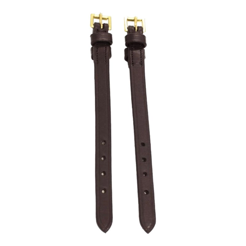 Horseware - Rambo Micklem Bit Cheeks havana and brass (x2) | - Ohlala