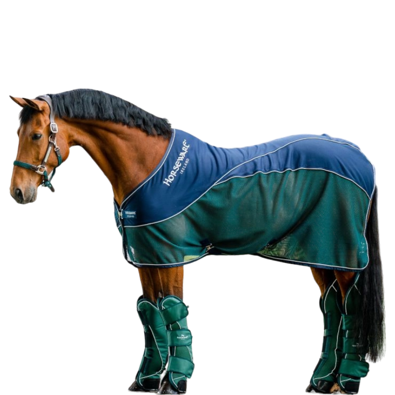 Horseware - Signature Sport Cooler Cooler Rug navy/green | - Ohlala