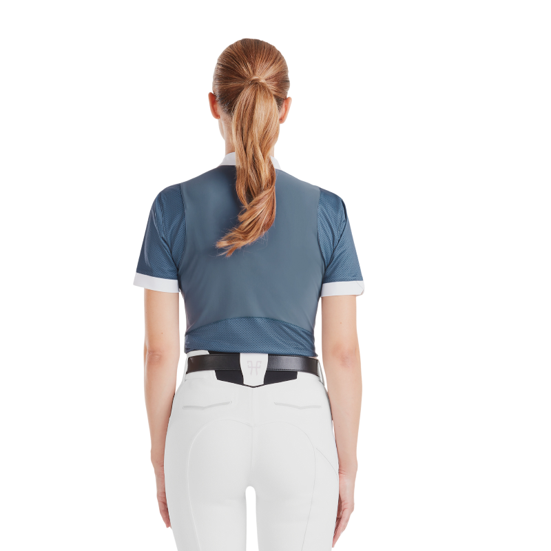 Horse Pilot - Women's short sleeve show shirt Aerolight vintage indigo | - Ohlala