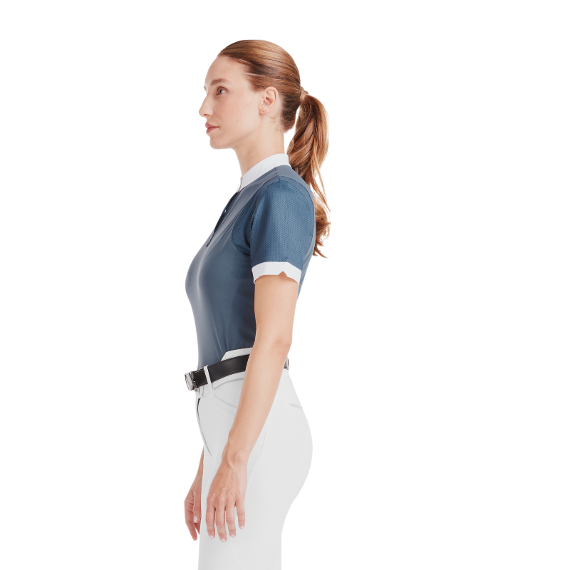 Horse Pilot - Women's short sleeve show shirt Aerolight vintage indigo | - Ohlala