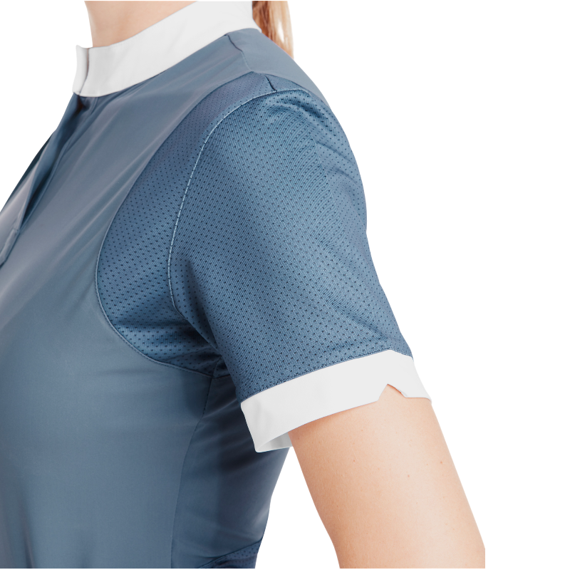 Horse Pilot - Women's short sleeve show shirt Aerolight vintage indigo | - Ohlala