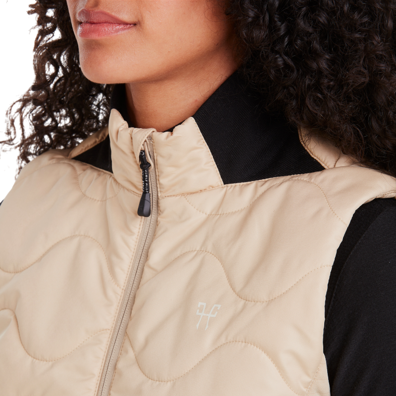 Horse Pilot - Women's sleeveless puffer jacket Rider Vest latte | - Ohlala