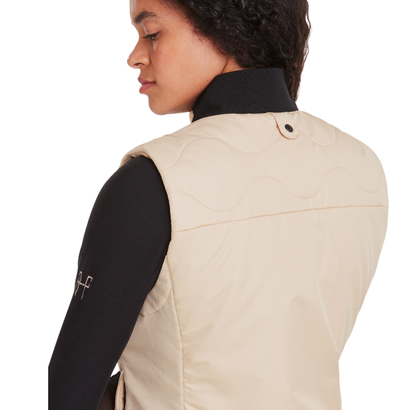 Horse Pilot - Women's sleeveless puffer jacket Rider Vest latte | - Ohlala