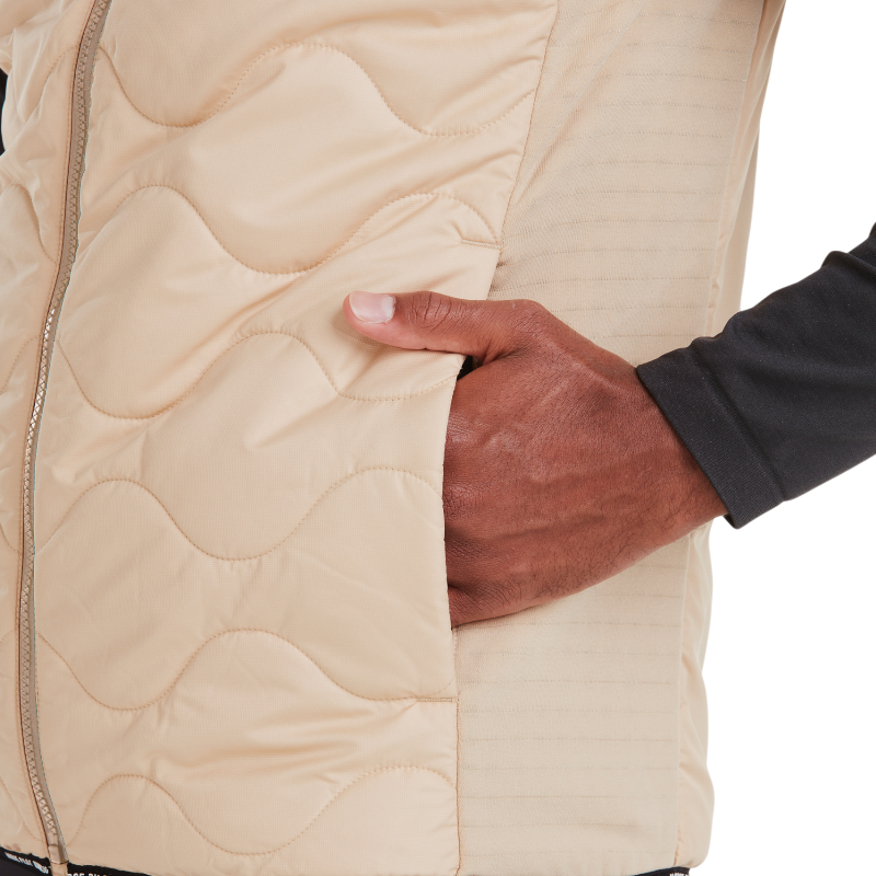 Horse Pilot - Men's sleeveless puffer jacket Rider Vest latte | - Ohlala