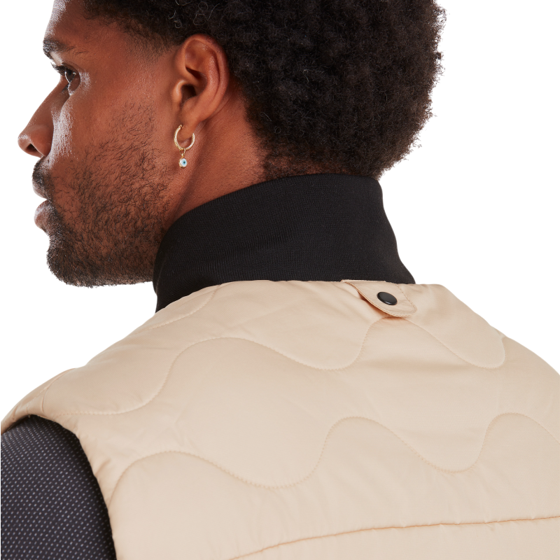 Horse Pilot - Men's sleeveless puffer jacket Rider Vest latte | - Ohlala