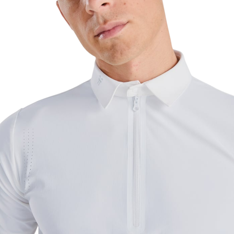 Horse Pilot - Polo de concours manches courtes homme Aeris blanc | - Ohlala