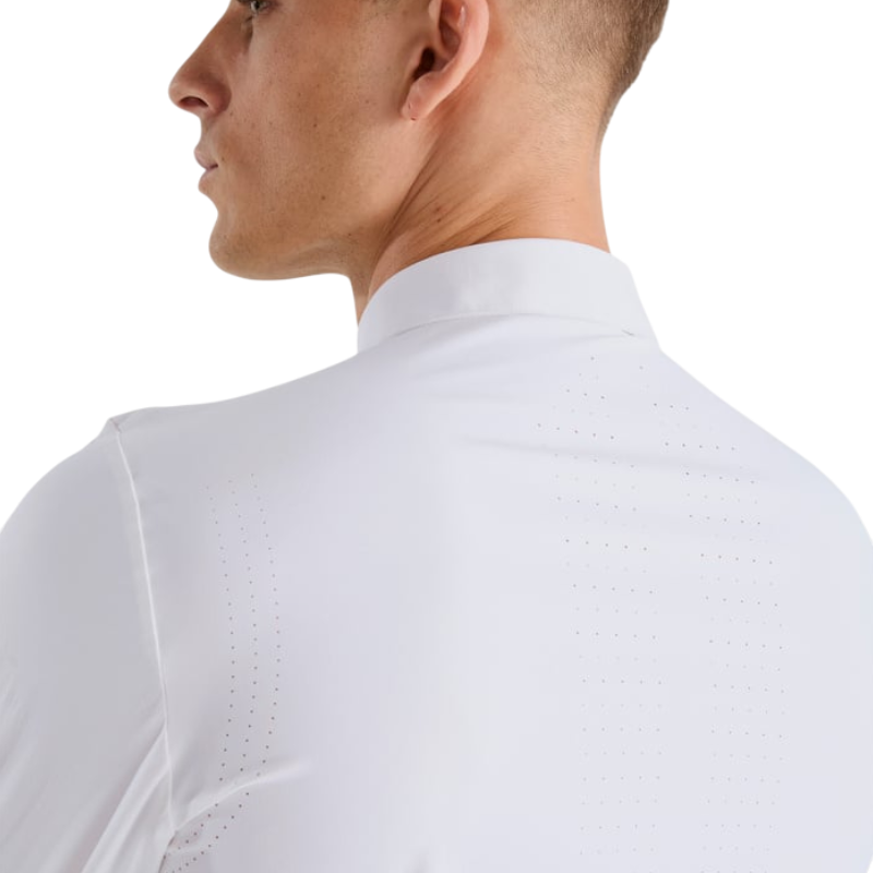 Horse Pilot - Men's long sleeve competition polo Aeris white | - Ohlala