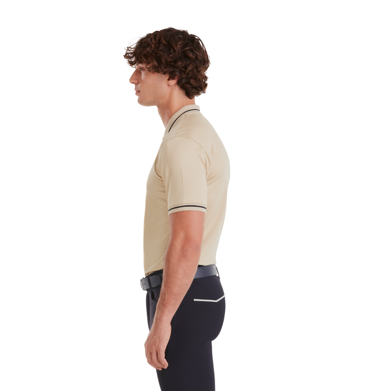 Horse Pilot - Men's short-sleeve polo Atlas latte | - Ohlala